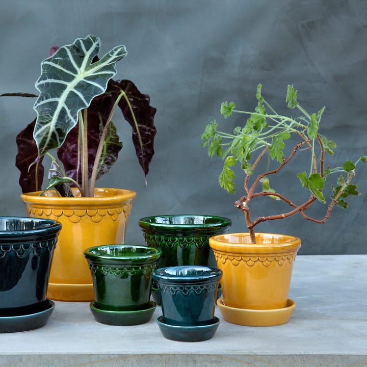 Copenhagen ruukku lasitettu Ø12 cm, Vihreä Bergs Potter