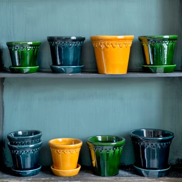Copenhagen ruukku lasitettu Ø16 cm - Keltainen - Bergs Potter