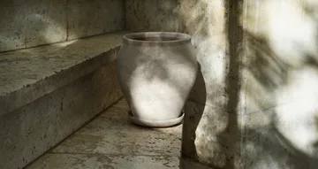 Delphi ruukku aluslautasella 2 osaa - Grey, Ø20 cm - Bergs Potter