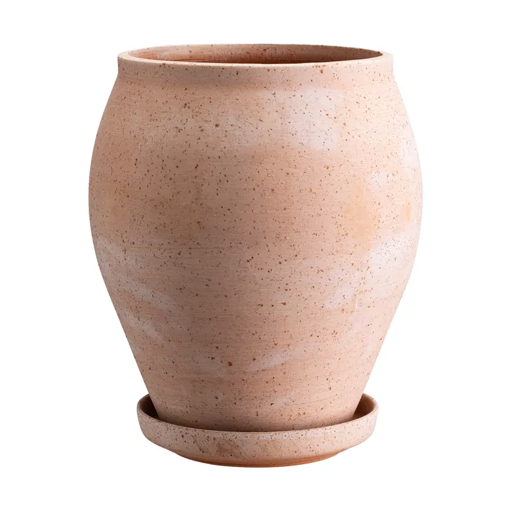 Delphi ruukku aluslautasella 2 osaa - Rosa, Ø22 cm, korkea - Bergs Potter