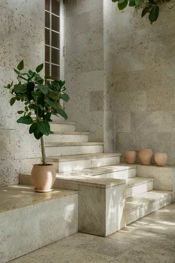 Delphi ruukku aluslautasella 2 osaa - Vaaleanpunainen, Ø20 cm - Bergs Potter