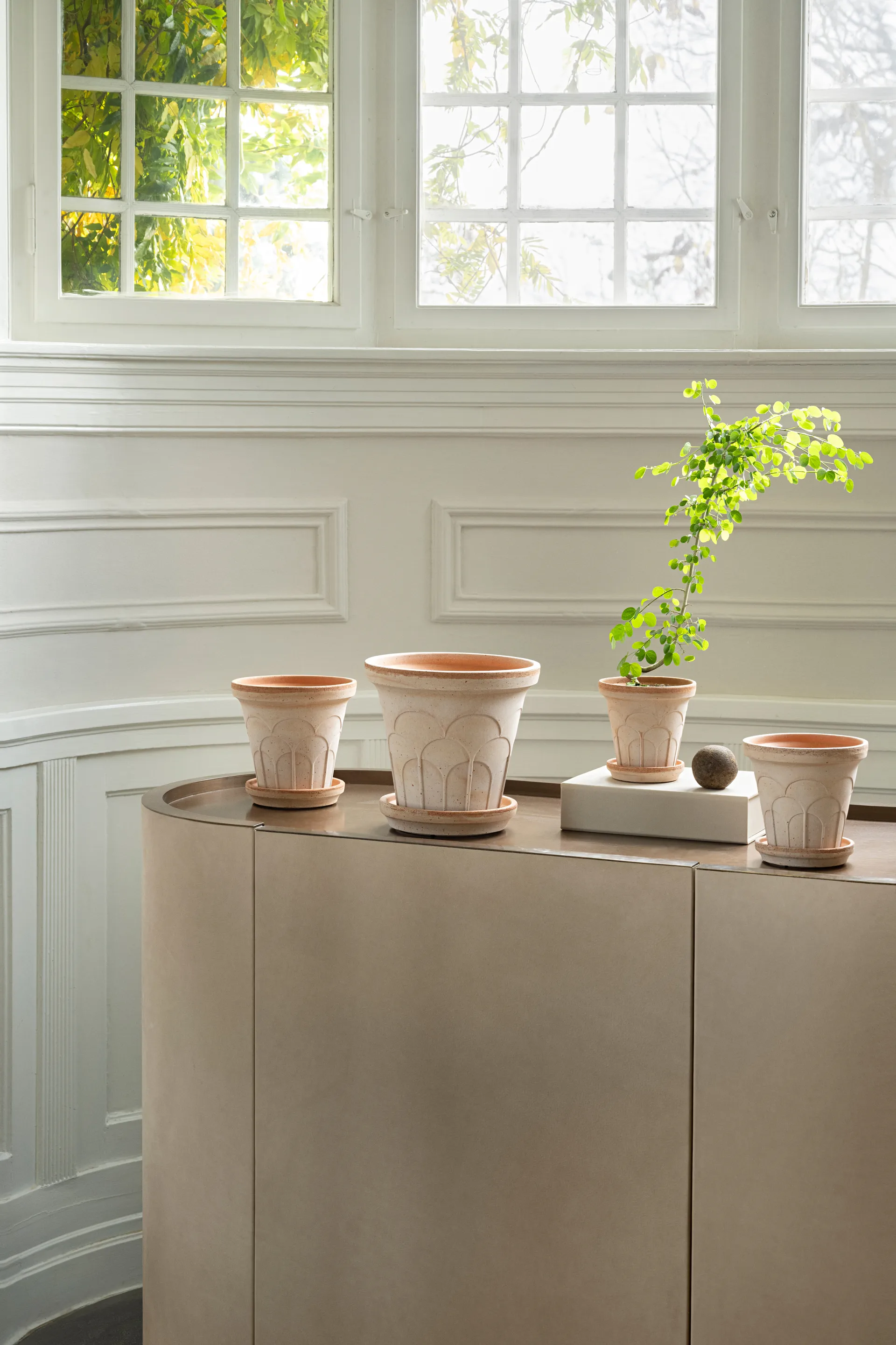 Fleur ruukku aluslautasella 2 osaa, Rosa, Ø21 cm Bergs Potter