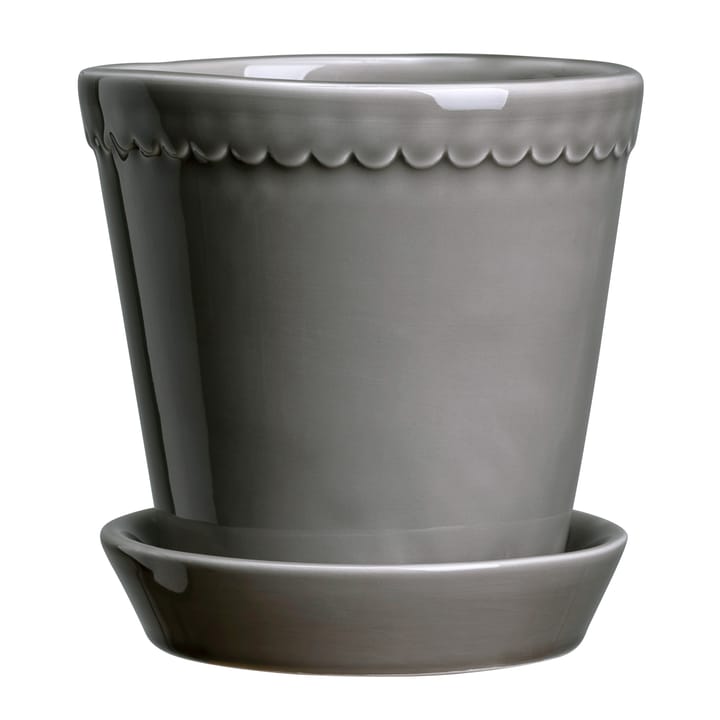 Helena ruukku lasitettu Ø12 cm, Pearl grey Bergs Potter