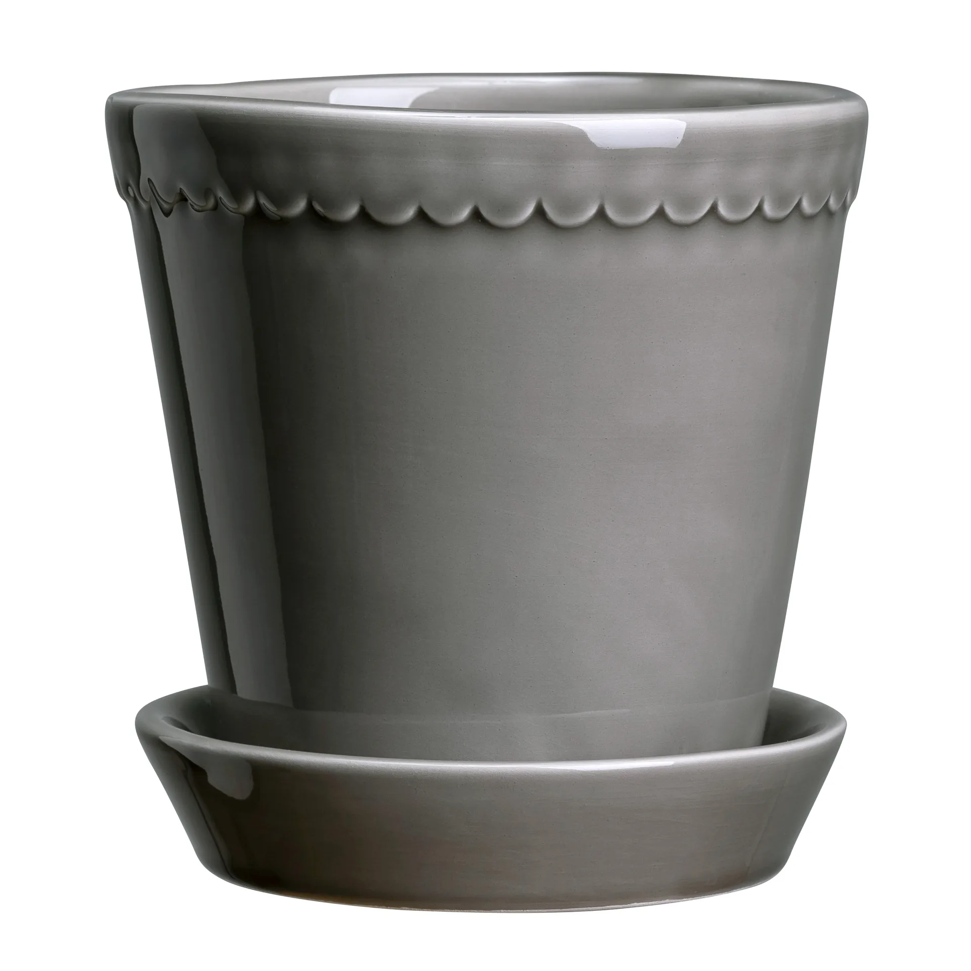 Helena ruukku lasitettu Ø18 cm, Pearl grey Bergs Potter