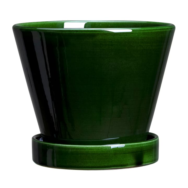 Julie ruukku lasitettu Ø11 cm, Green emerald Bergs Potter