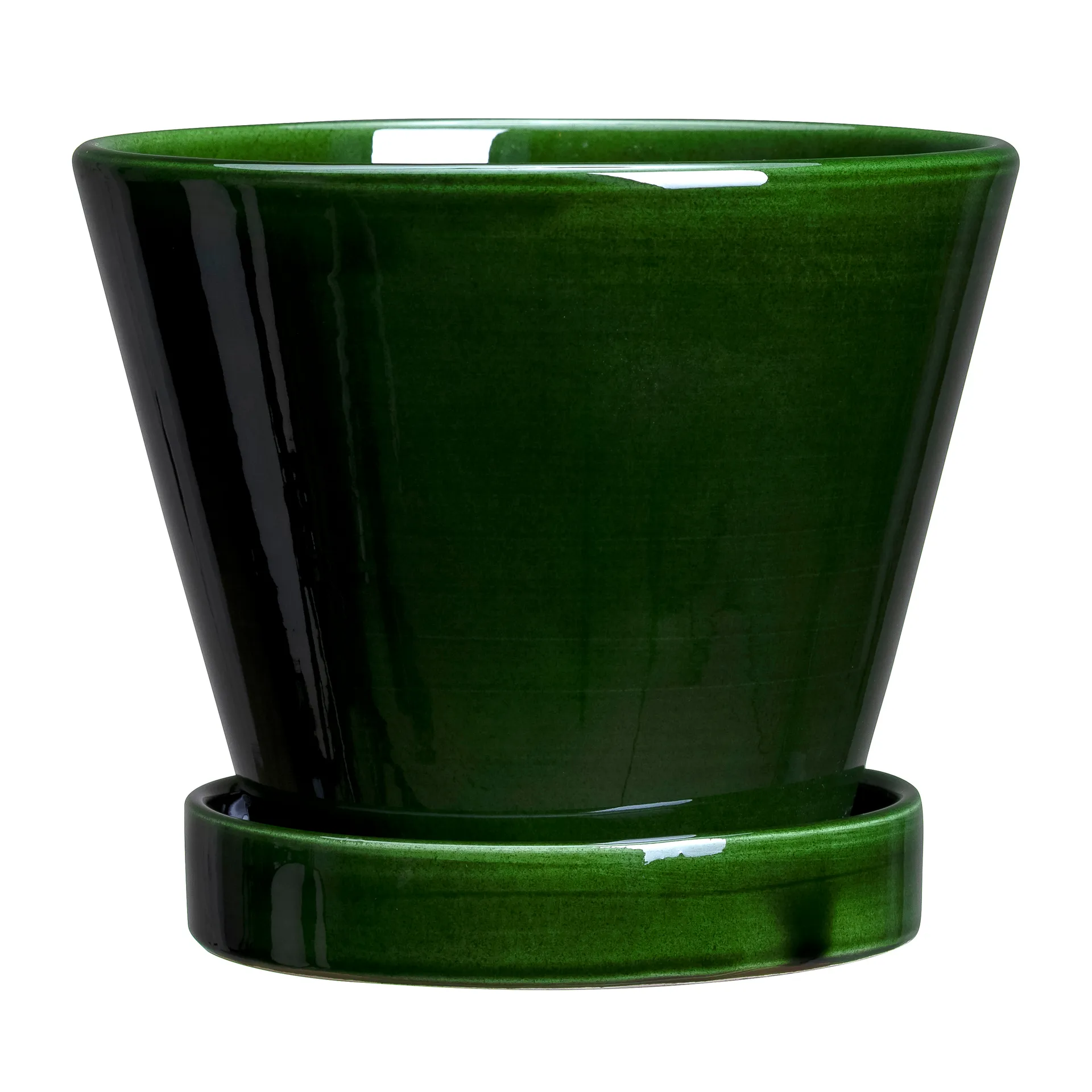 Julie ruukku lasitettu Ø15 cm, Green emerald Bergs Potter