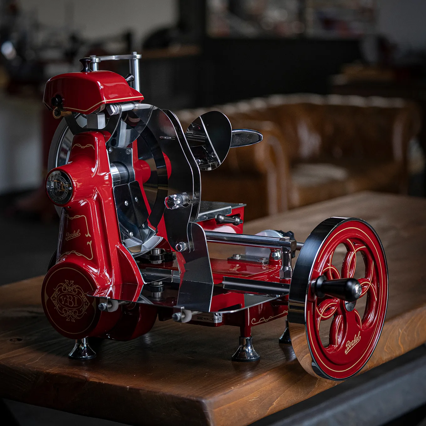 B2 Flywheel slicer manuaalinen viipalekone, Punainen Berkel