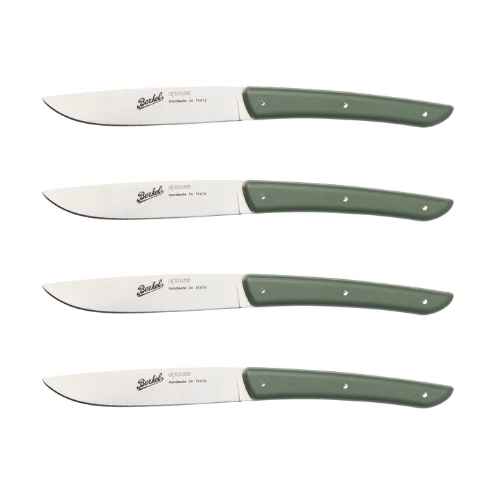 Color lihaveitsi 4-pack 11 cm - oliivinvihreä - Berkel
