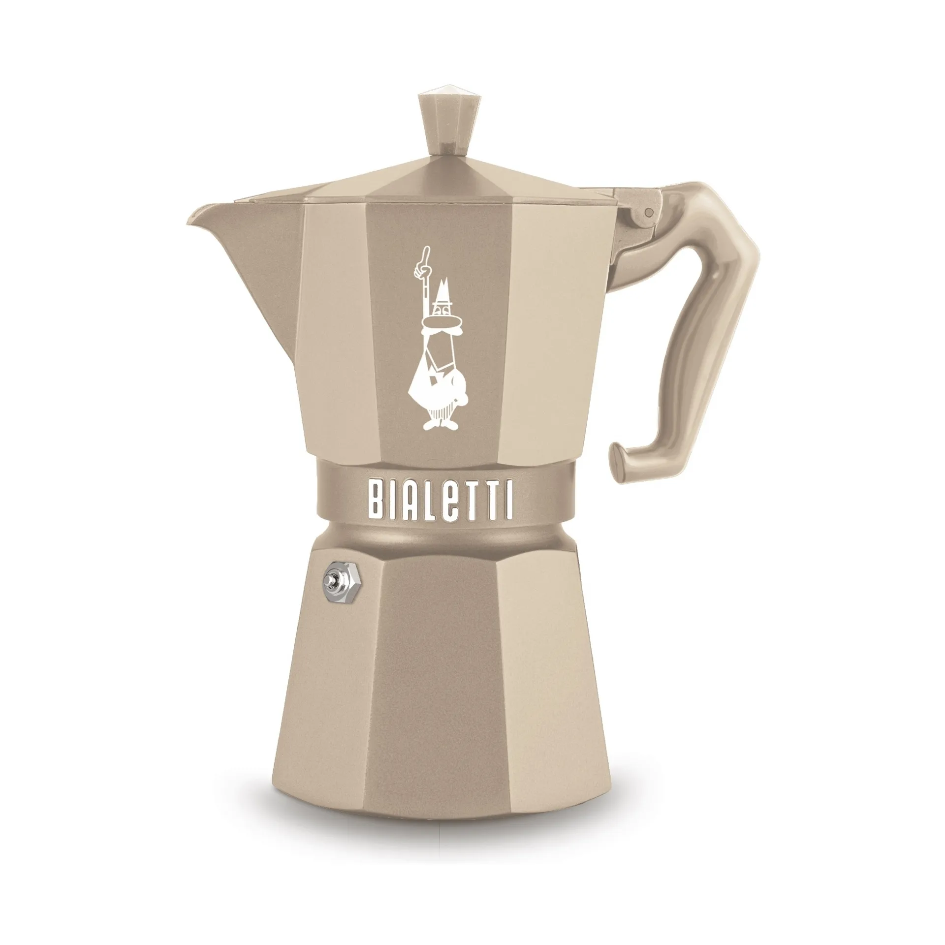 Bialetti exclusive mokkakeitin induktiolle, Beige, 6 kuppia Bialetti