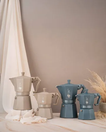 Bialetti exclusive mokkakeitin induktiolle - Beige, 6 kuppia - Bialetti