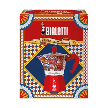 Bialetti x Dolce & Gabbana mokkakeitin - Sisilialainen kärry, 3 kuppia - Bialetti