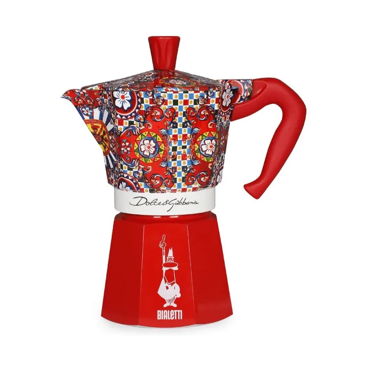 Bialetti x Dolce & Gabbana mokkakeitin - Sisilialainen kärry, 6 kuppia - Bialetti