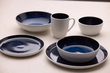 Bitz keittokulho Ø 18 cm - Valkoinen tummansininen - Bitz