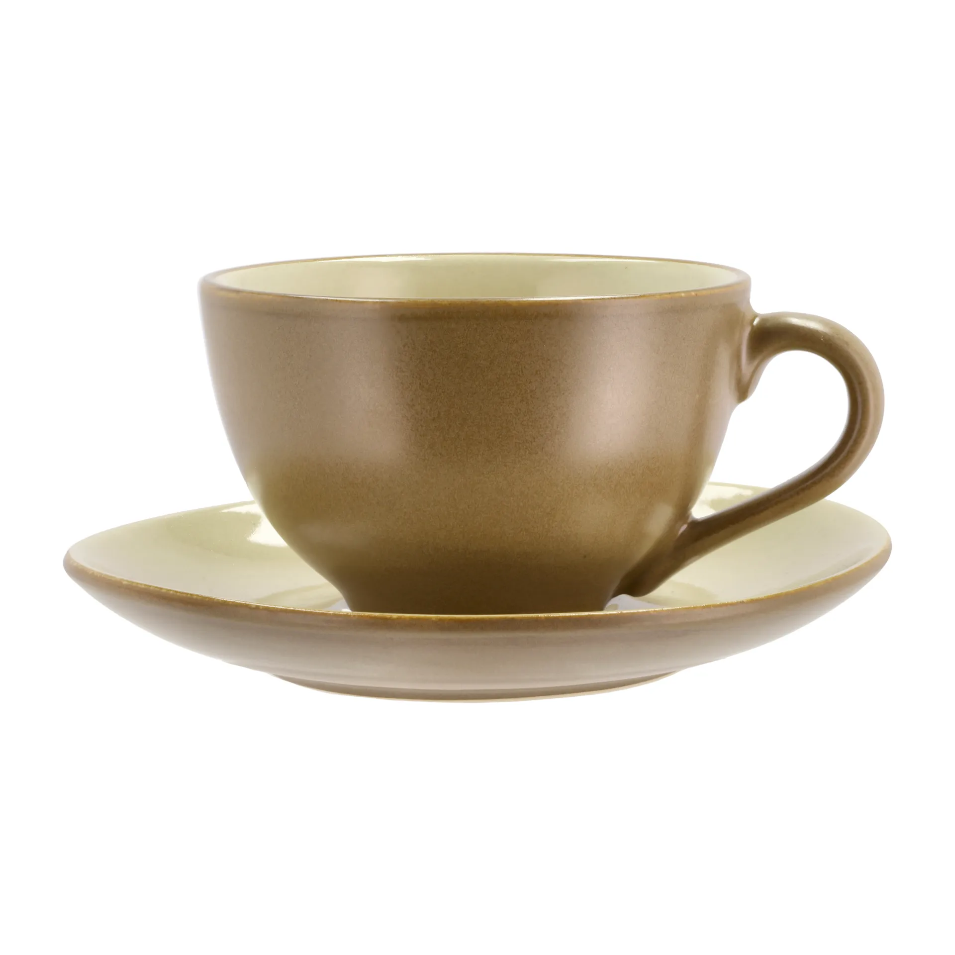 Bitz kuppi aluslautasella 24 cl matta, Wood-sand Bitz