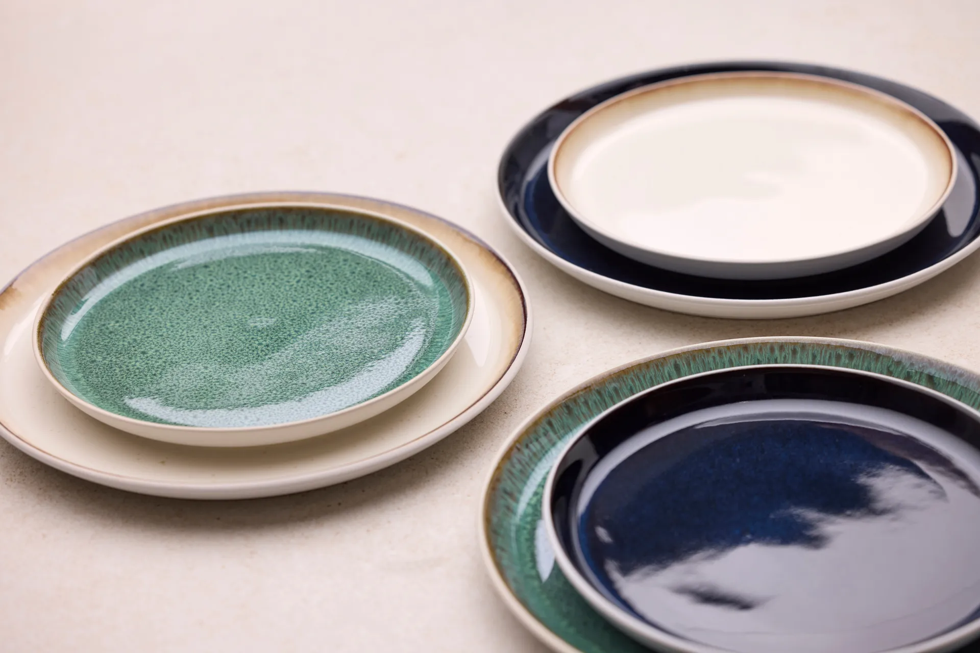 Bitz lautanen gastro Ø 21 cm, Valkoinen tummansininen Bitz