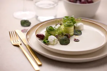 Bitz lautanen gastro Ø27 cm - Valkoinen-hauenvärinen - Bitz