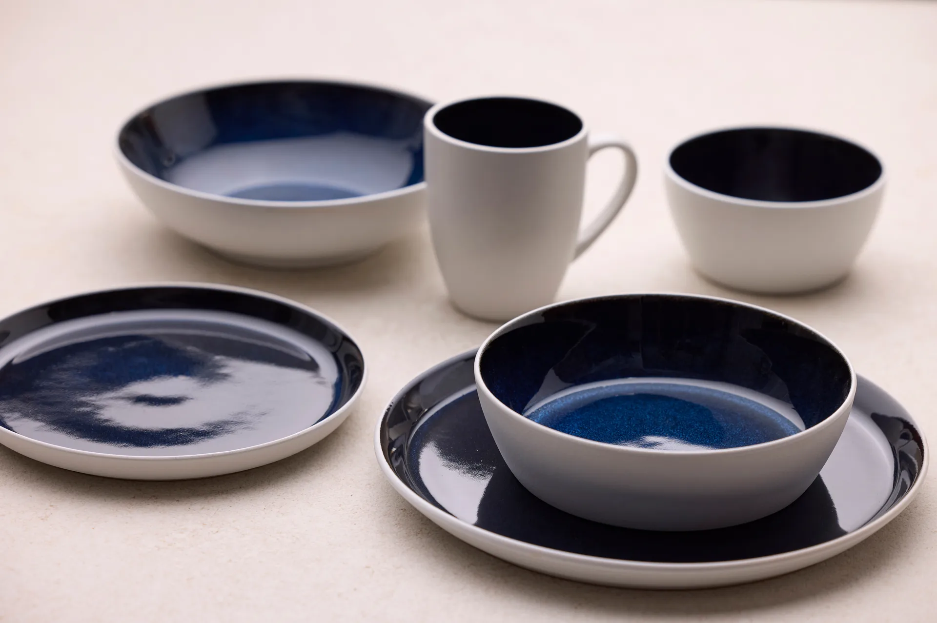 Bitz lautanen gastro Ø27 cm, Valkoinen tummansininen Bitz