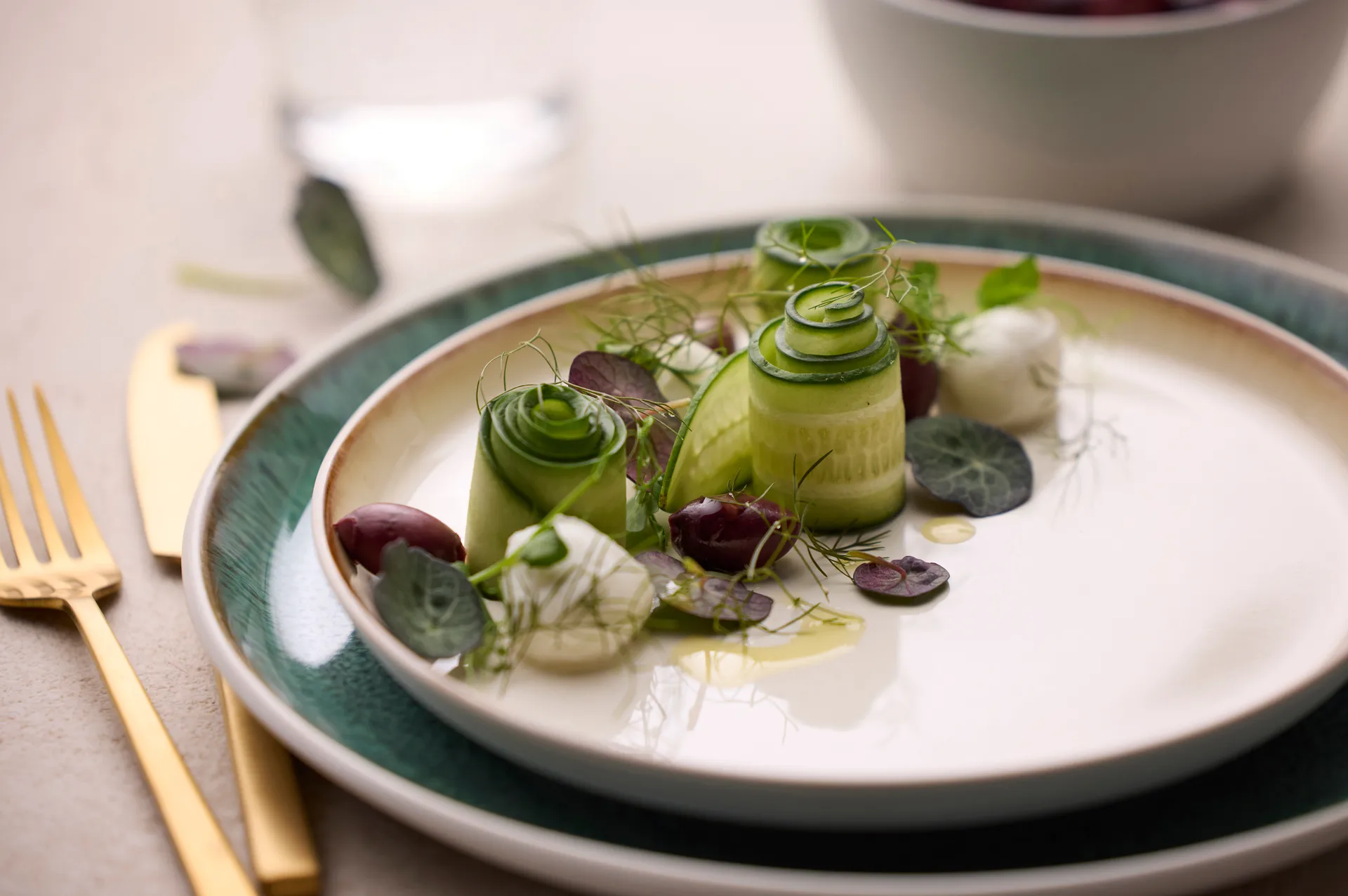 Bitz lautanen gastro Ø27 cm, Vihreä valkoinen Bitz