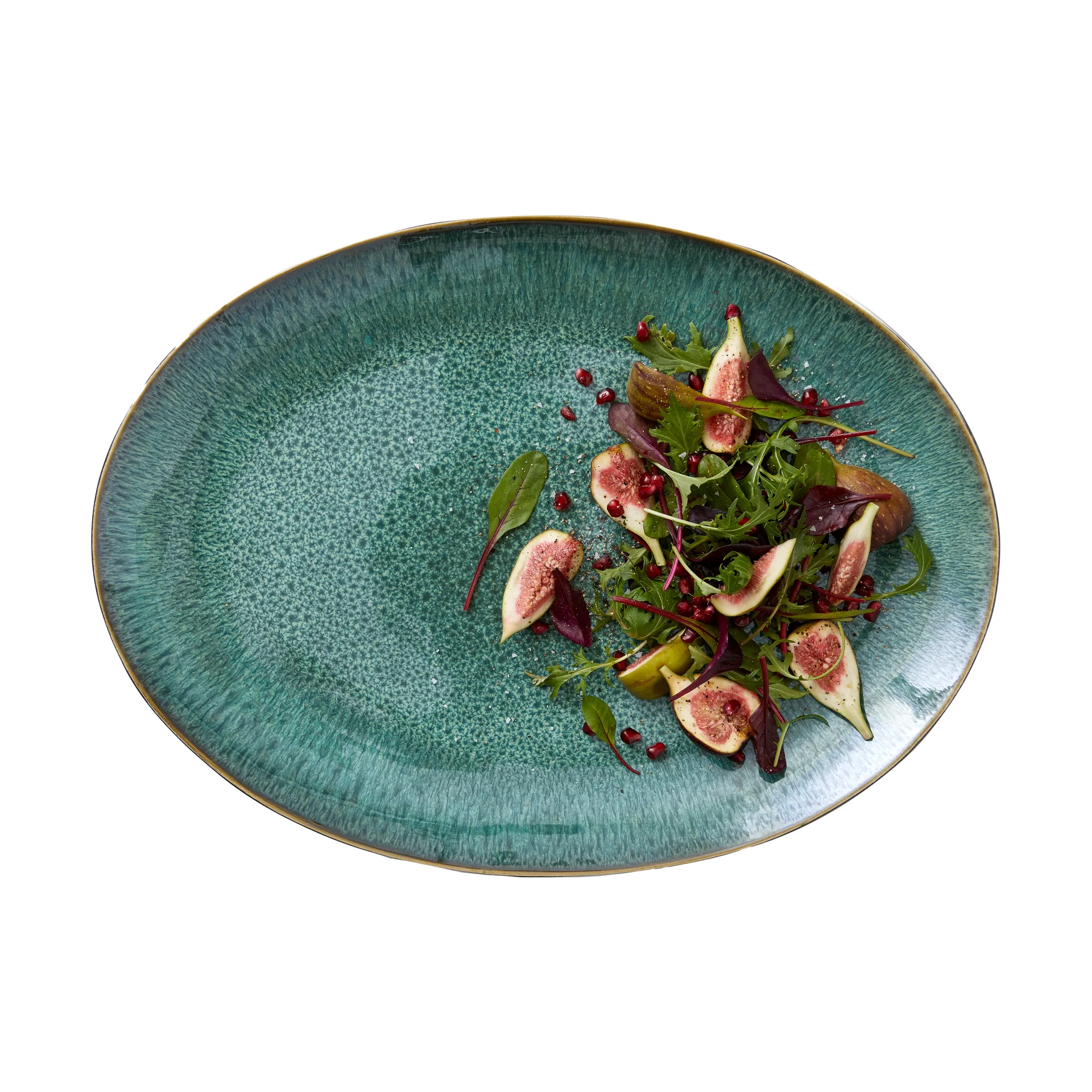 Bitz ovaali tarjoiluvati 45x34 cm, Musta-vihreä Bitz