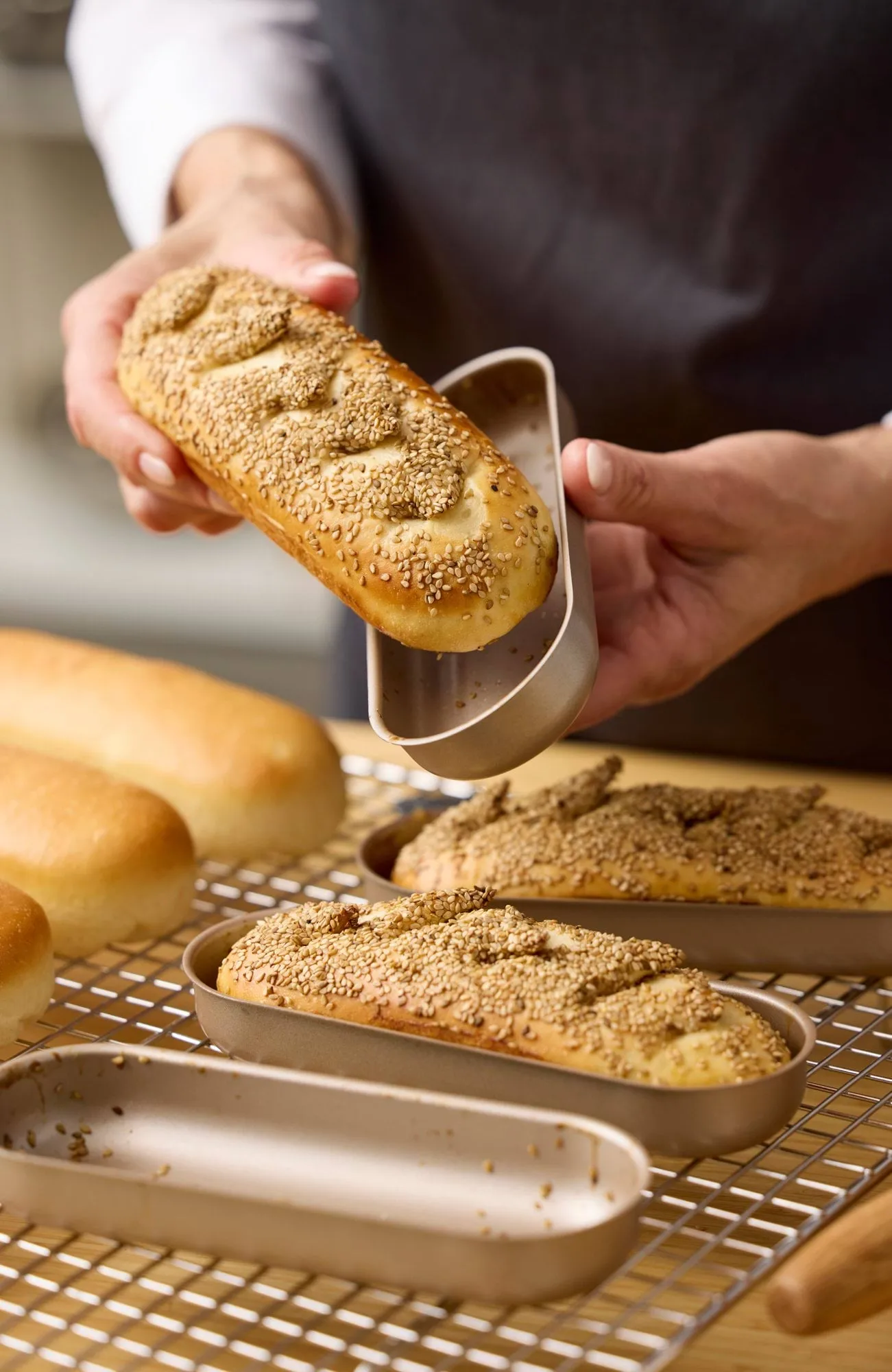 Blomsterbergs minileipävuoka, Rose gold, 4 kpl Blomsterbergs