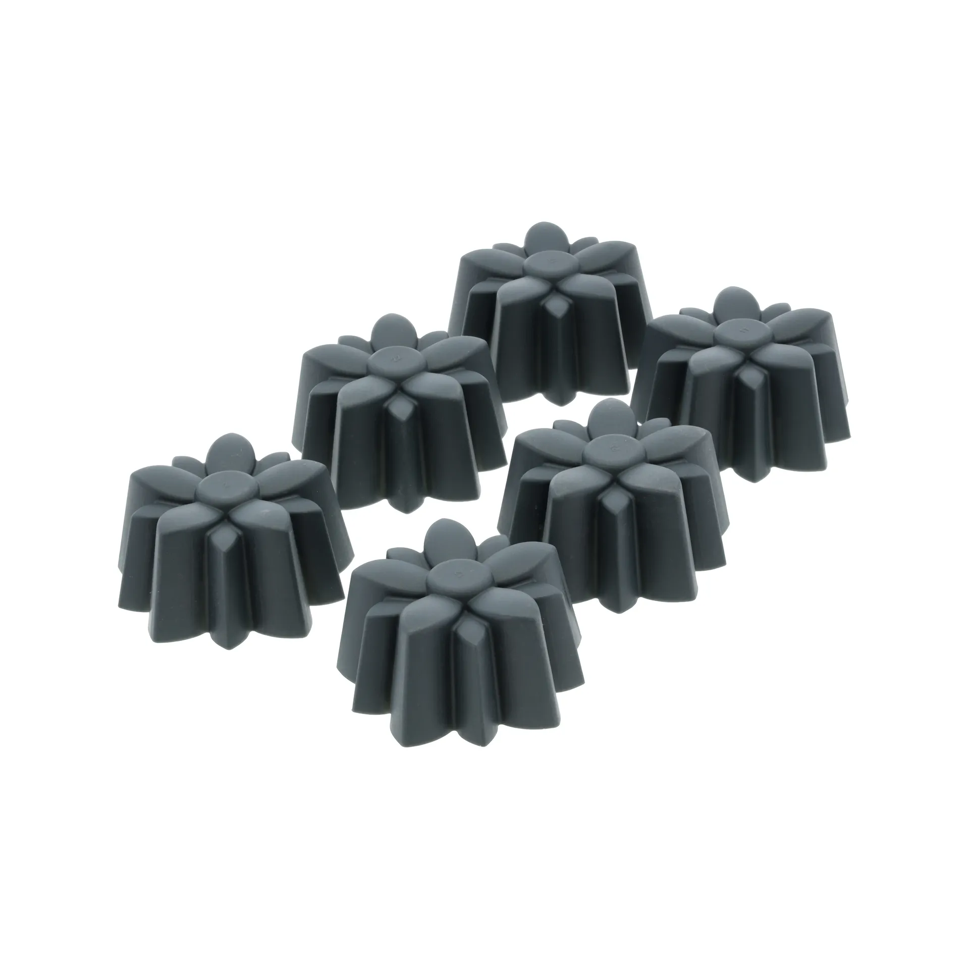 Muffinssivuoka harmaa silikoni 6 reikää, Kukka Blomsterbergs