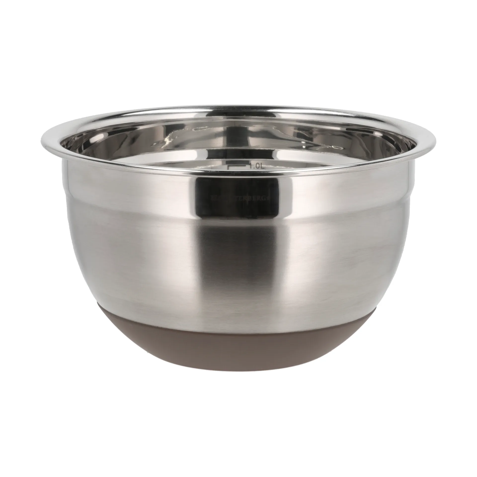 Sekoituskulho silikonipohjalla latte, 1,5 litraa Blomsterbergs