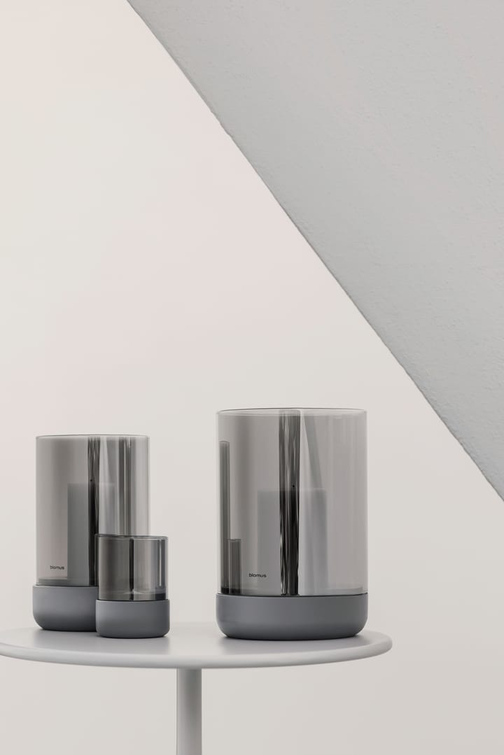 Calma kynttilälyhty Ø12 cm, Gray-smoke blomus