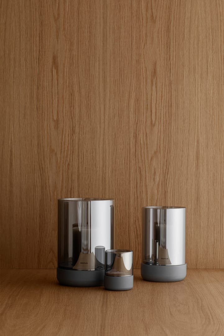 Calma kynttilälyhty Ø15 cm, Gray-smoke blomus