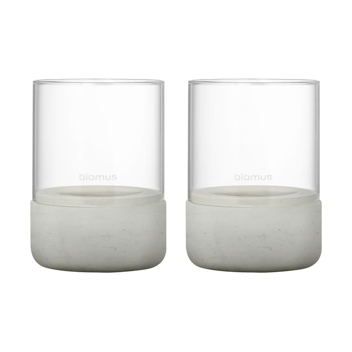 Calma kynttilälyhty Ø 7 cm 2-pakkaus - Light grey - Blomus