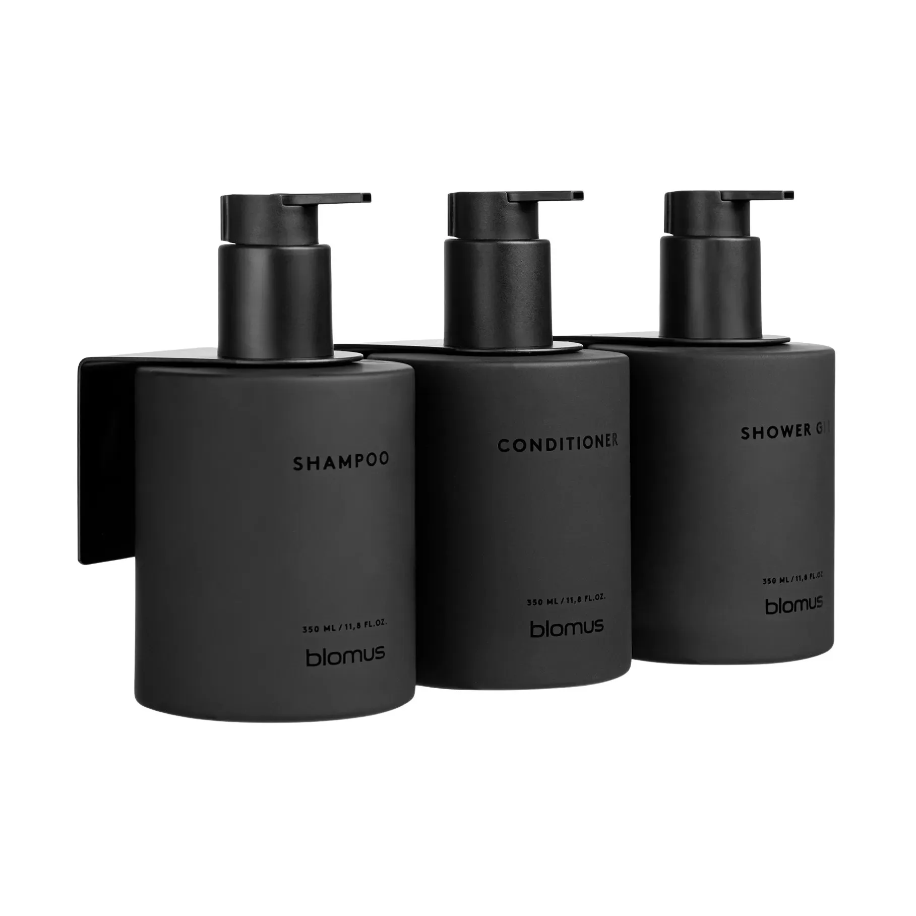 Kirei lasipullot seinätelineellä 3-pack, Smoke, pintakiinnitteinen blomus