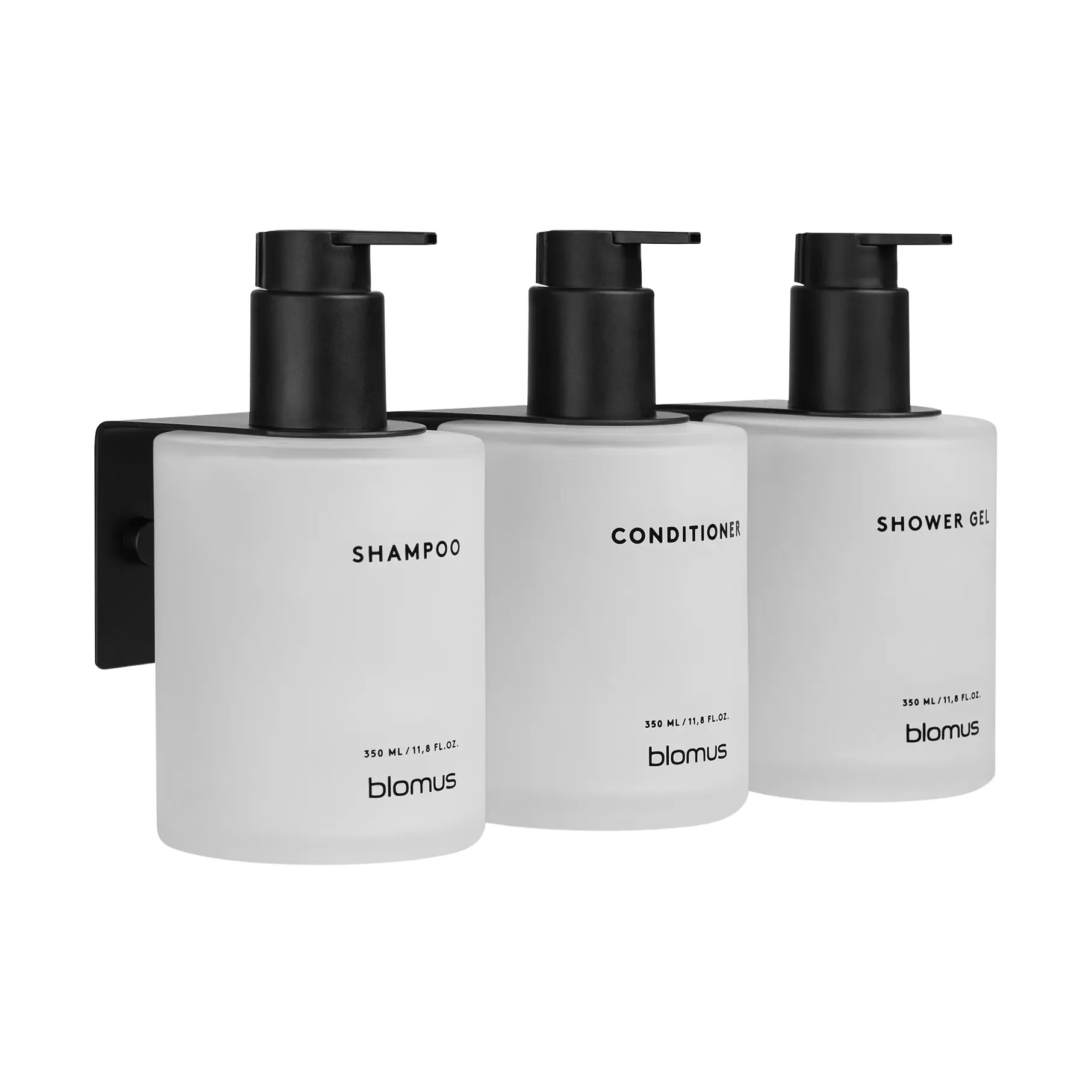Kirei lasipullot seinätelineellä 3-pack, Valkoinen, kiinnitetään ruuveilla blomus