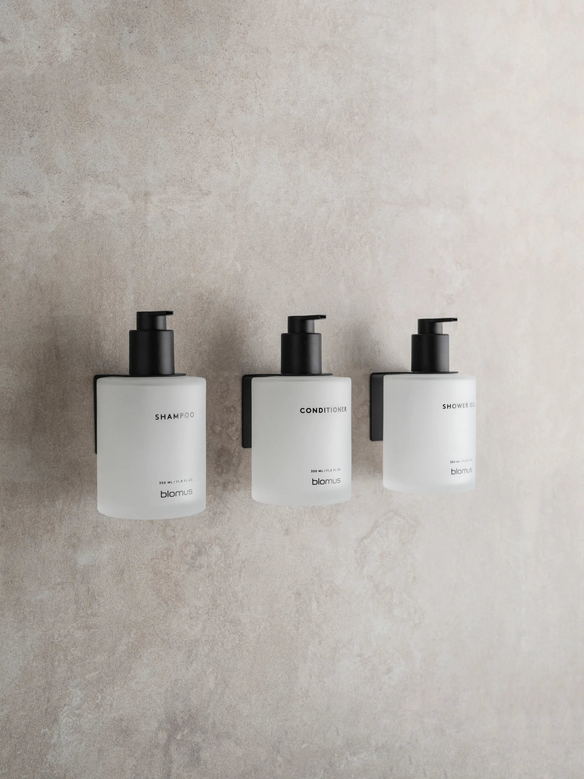 Kirei lasipullot seinätelineellä 3-pack, Valkoinen, kiinnitetään ruuveilla blomus