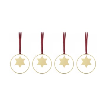 KITAI joulukoriste 8,5 cm 4-pakkaus - Stars - blomus