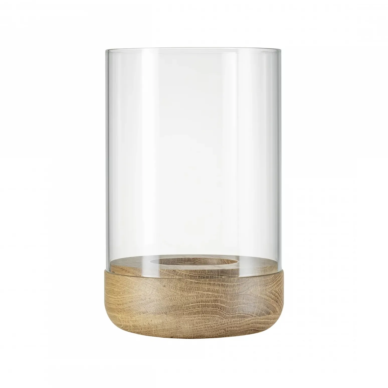 Lanto lanterna -kynttilälyhty M Ø 12 cm, Transparent-oak blomus