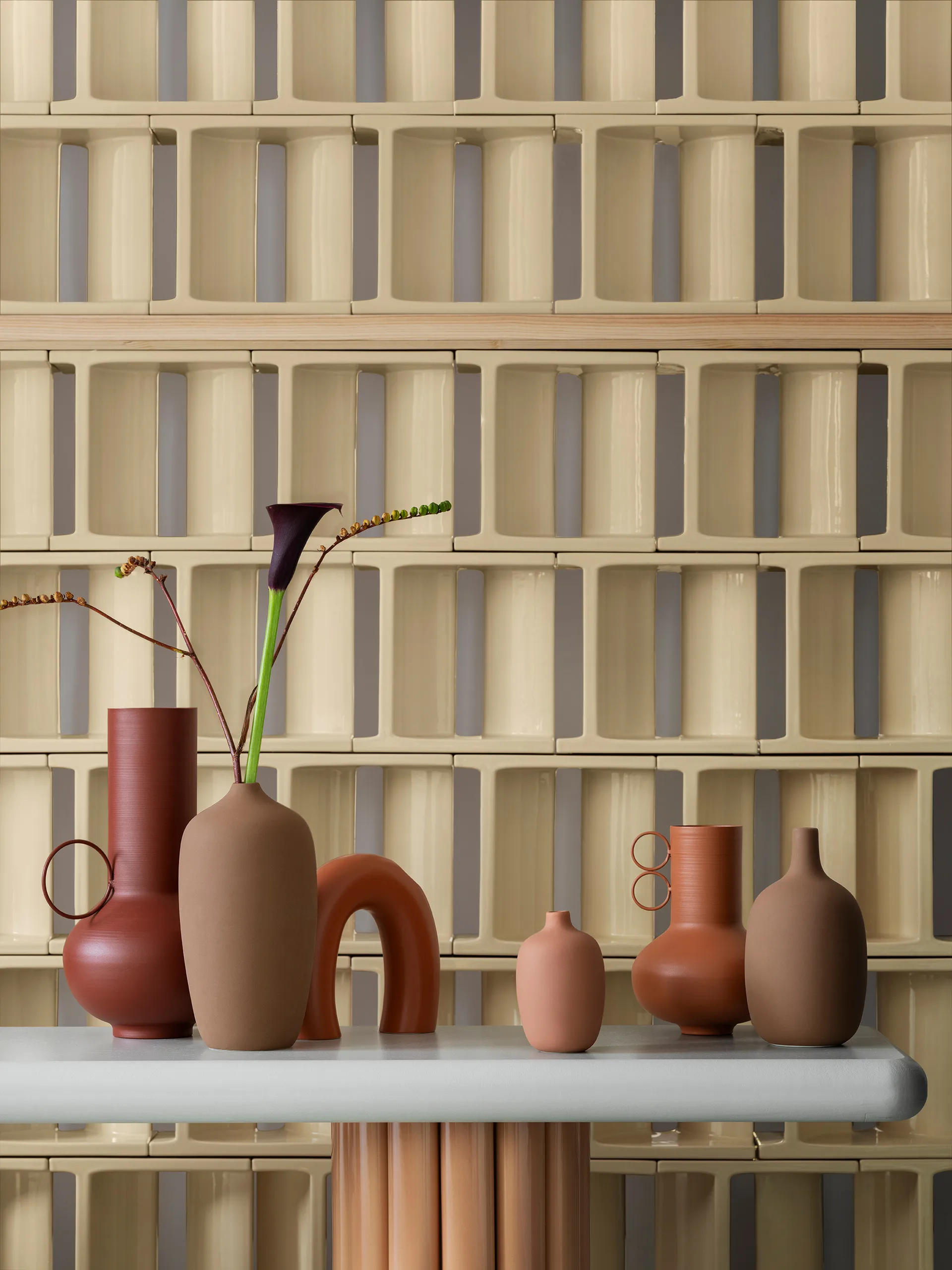 Loha maljakko 33 cm, Brandy Brown blomus