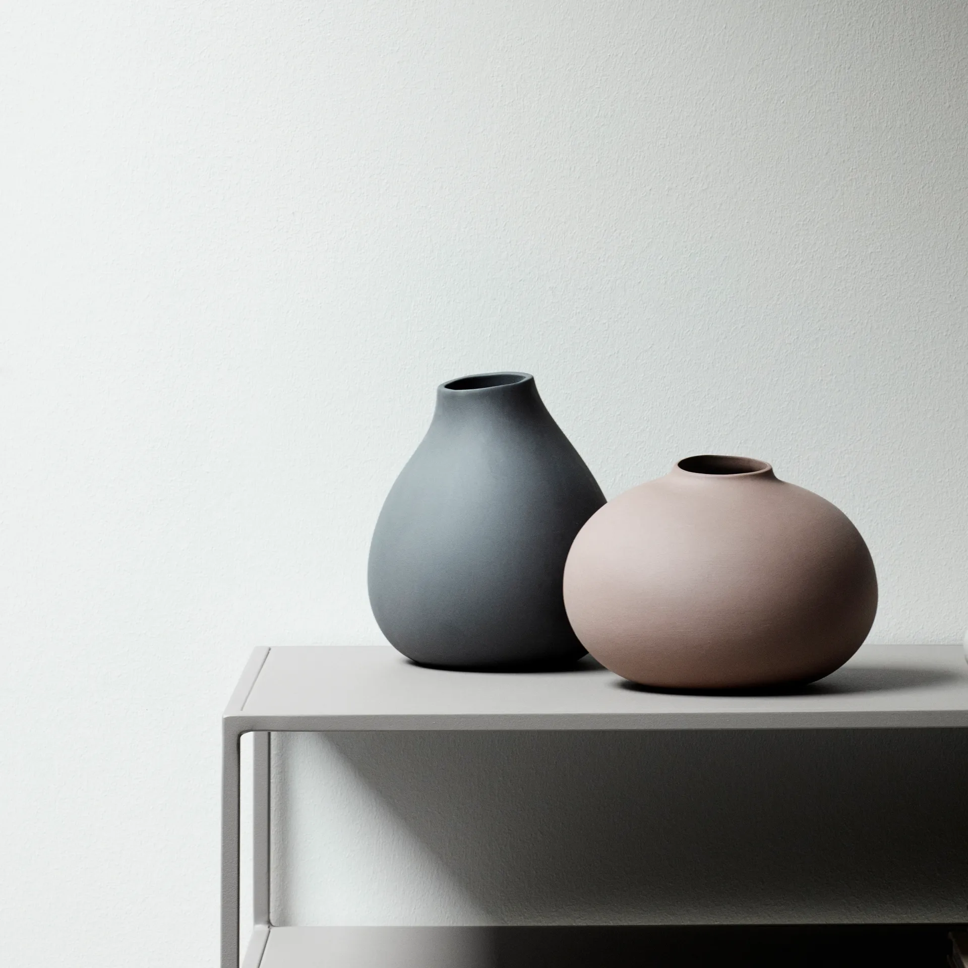 Nona maljakko, 3-pakkaus, Pewter-micro chip-bark blomus