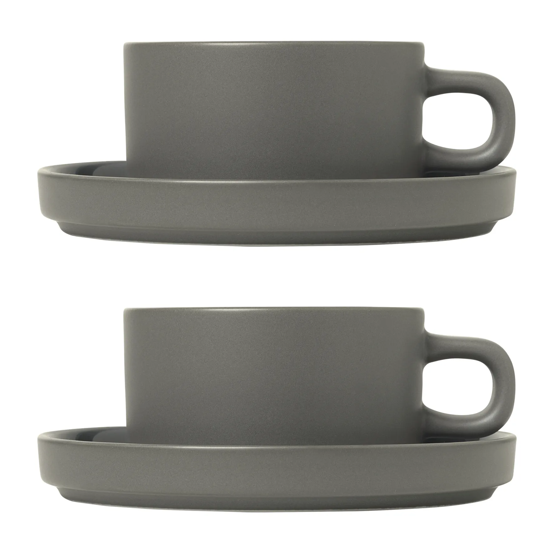 Pilar-muki ja lautanen, 2-pack, Pewter blomus