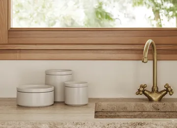 Pilar säilytyspurkki kannella - Moonbeam, Ø10×9 cm - blomus