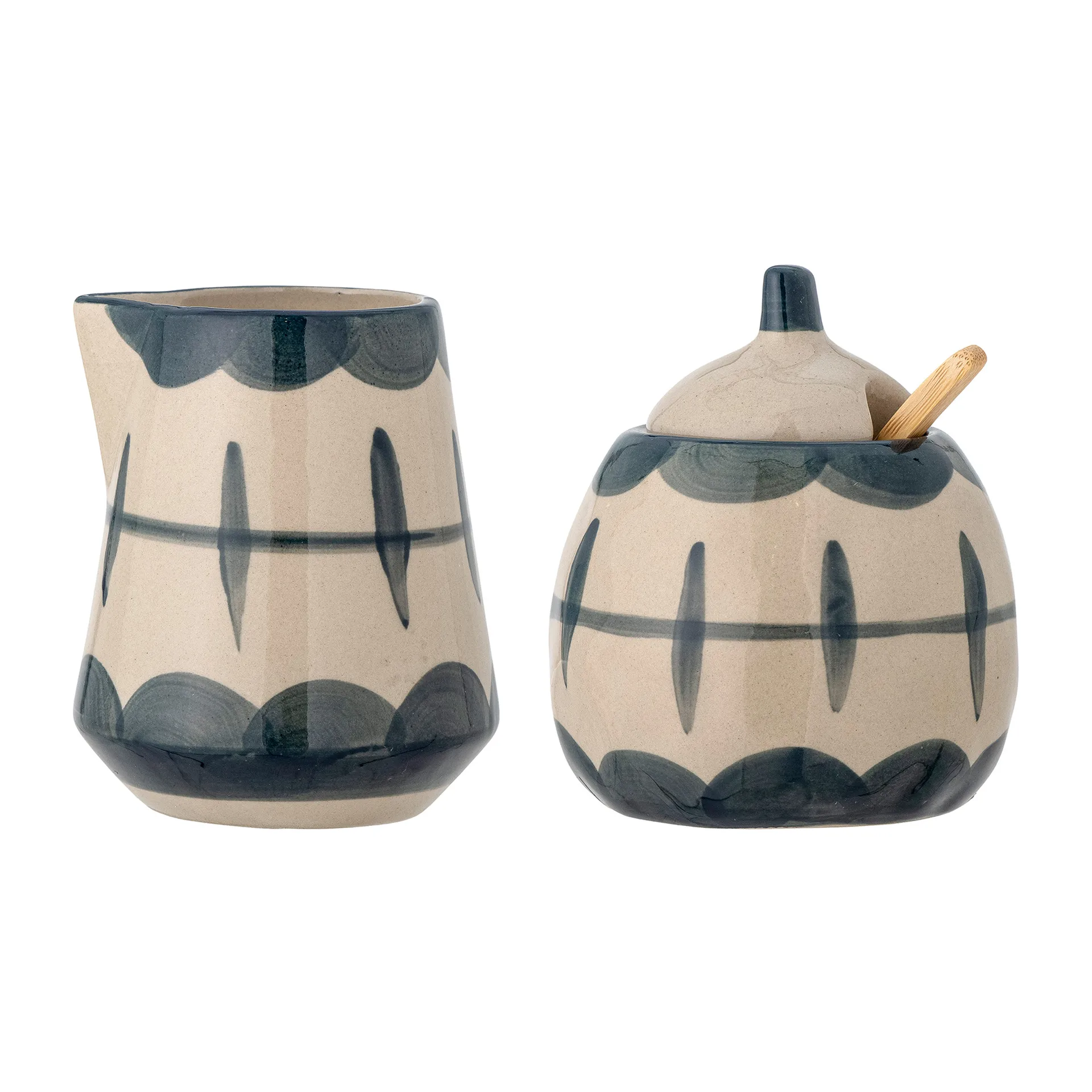 Allium maitokannu ja sokerikko, Siniset aallot-bambu Bloomingville