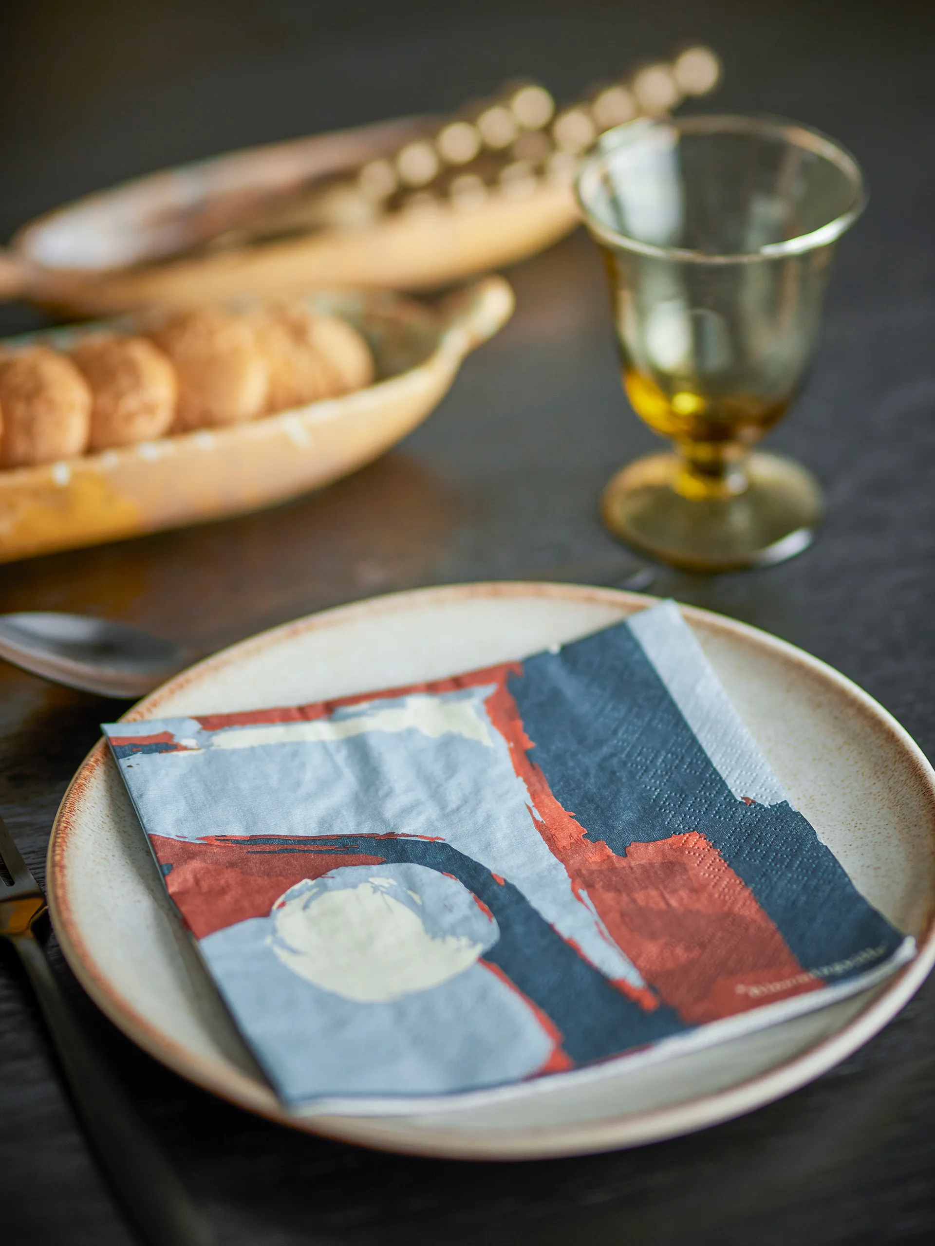 Arty paperi lautasliina 20-pack, Sininen Bloomingville