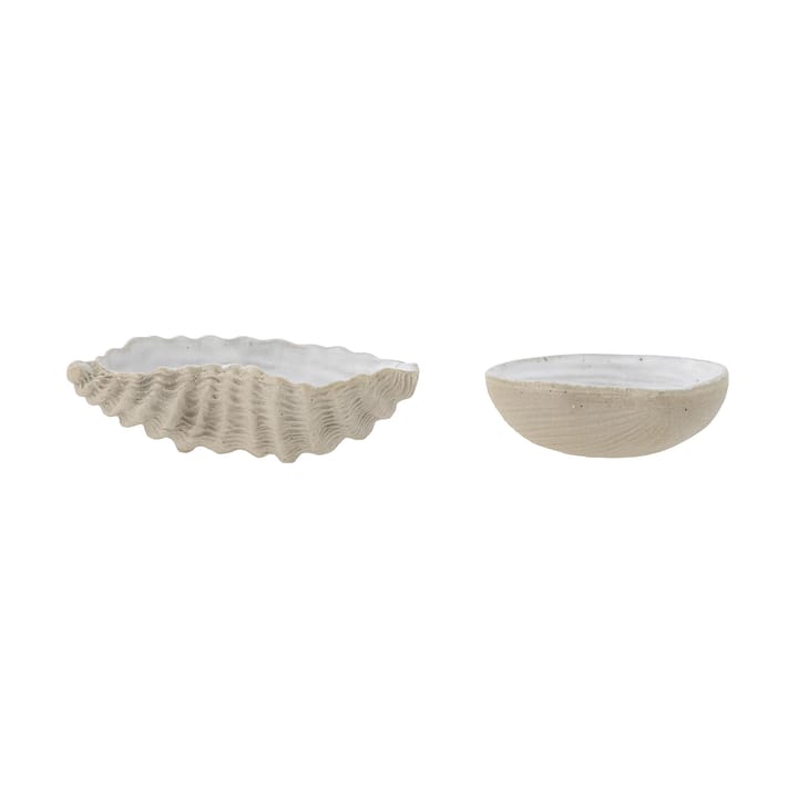 Bakur koristekulho simpukka 2 osaa, Beige-harmaa Bloomingville