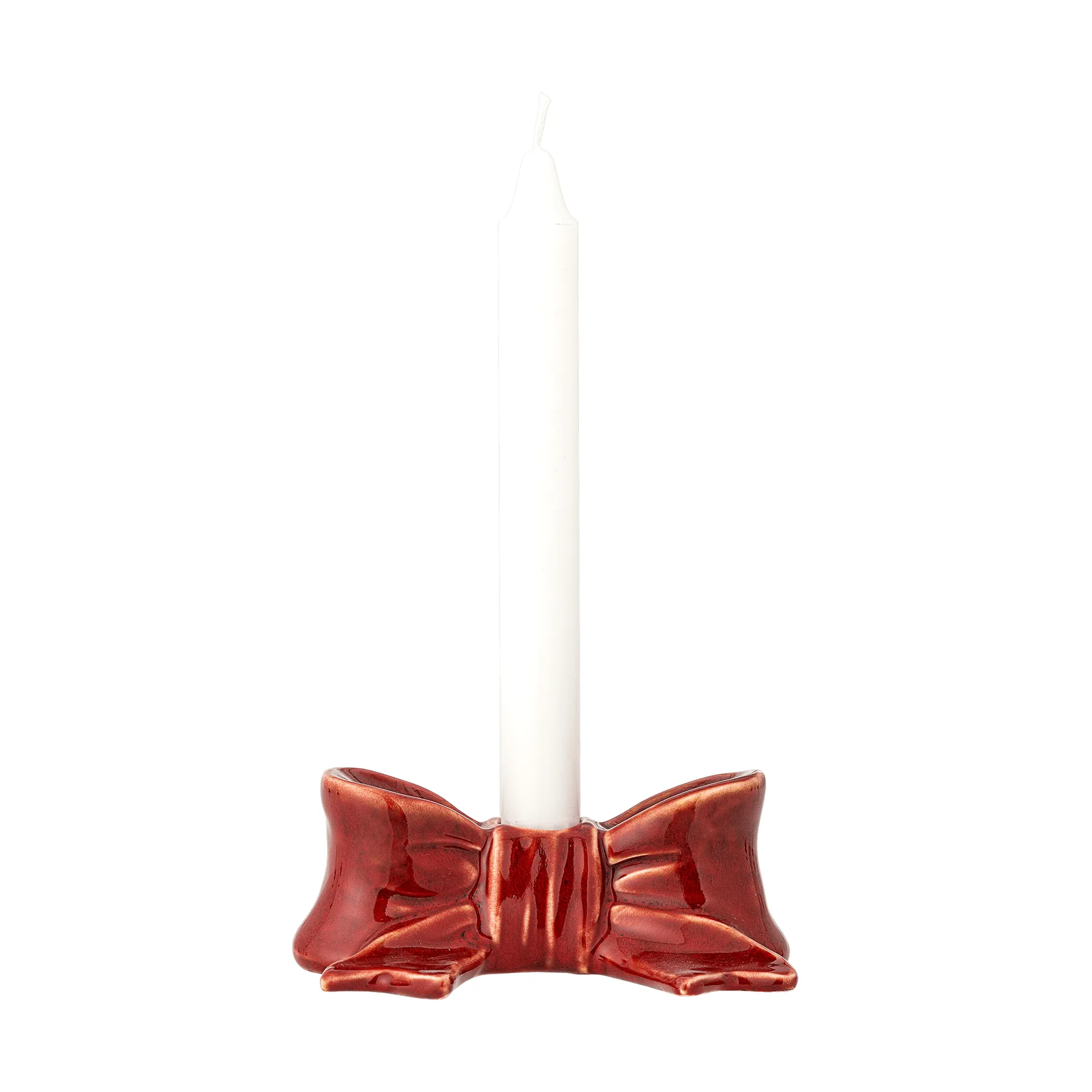 Bow-kynttilänjalka, Punainen, 11,5 cm Bloomingville