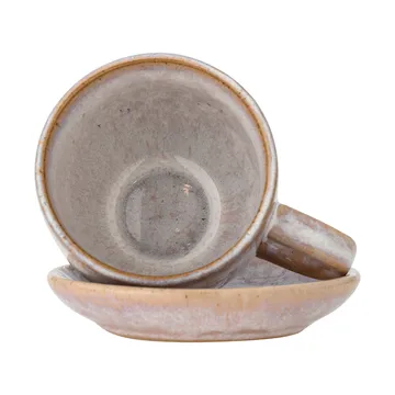 Brenta muki ja aluslautanen 4-pack - Ruusu - Bloomingville