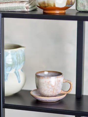 Brenta muki ja aluslautanen 4-pack - Ruusu - Bloomingville