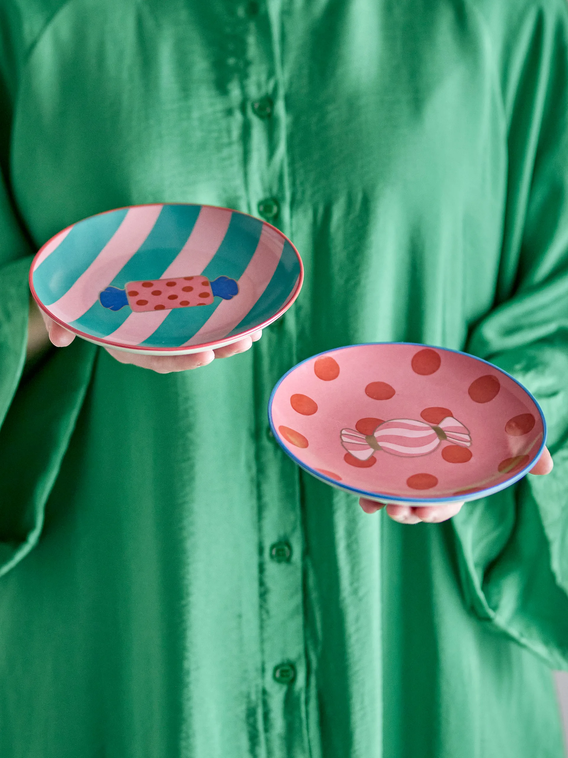 Caramella lautanen Ø16 cm 2 osaa, Vaaleanpunainen Bloomingville