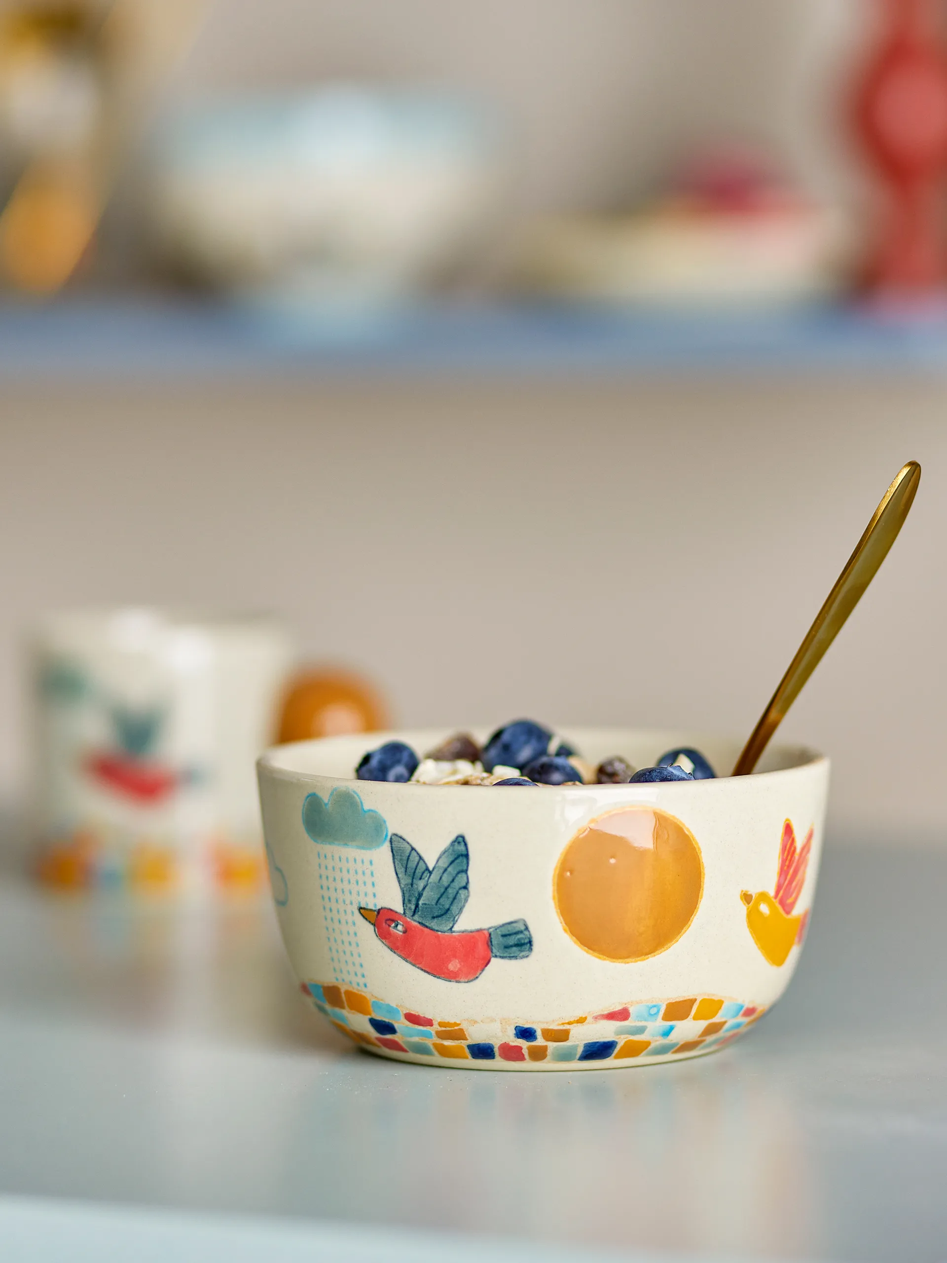 Colorine kulho Ø12 cm, Luonnollinen Bloomingville