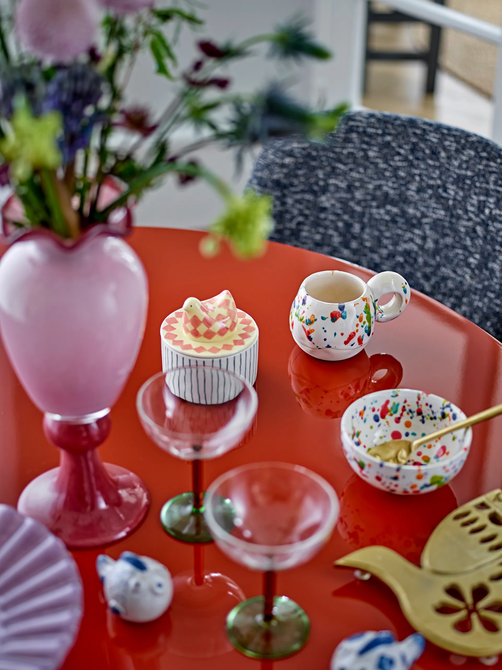 Freckles muki 4-pack, Punainen Bloomingville