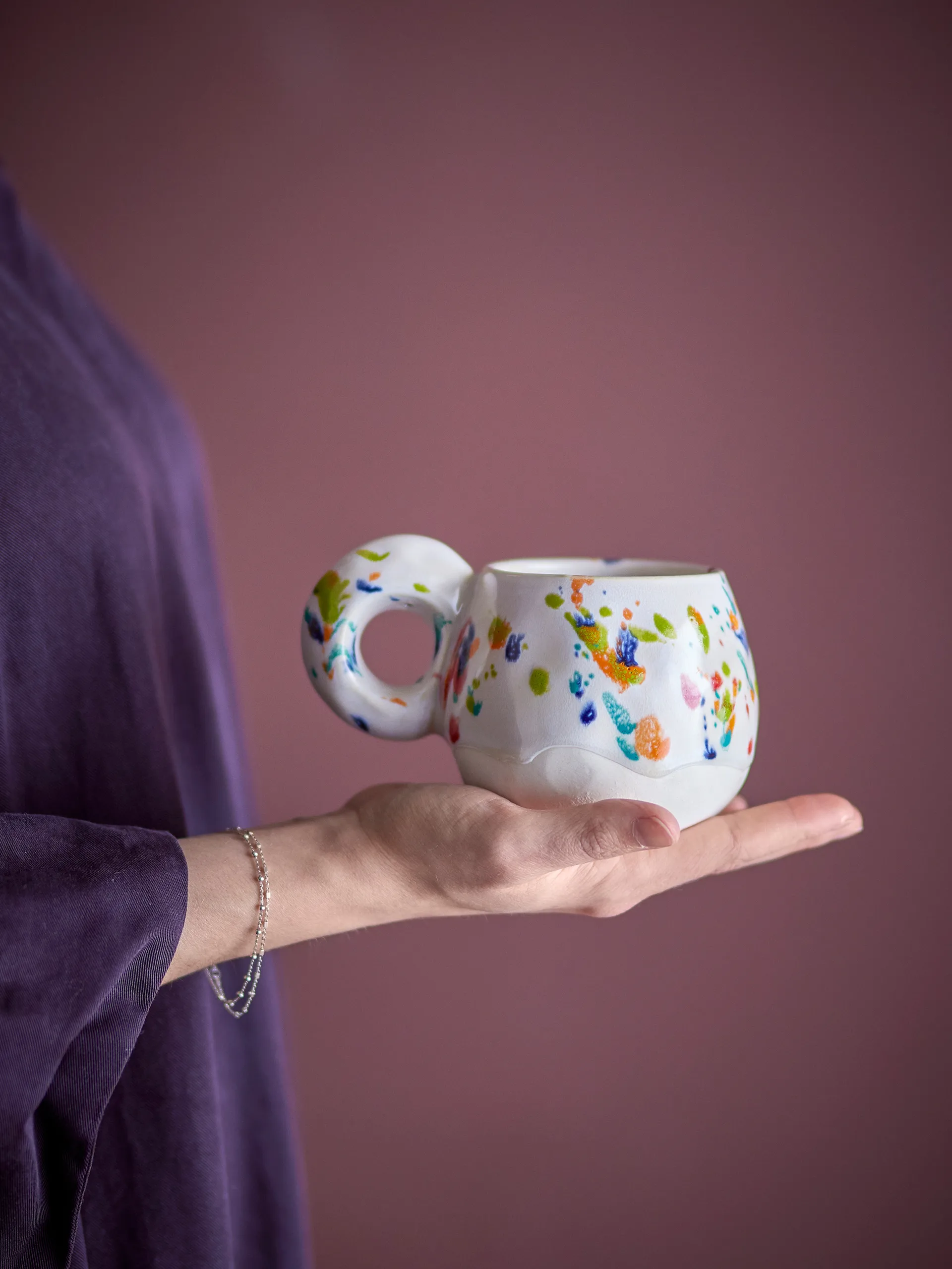 Freckles muki 4-pack, Punainen Bloomingville