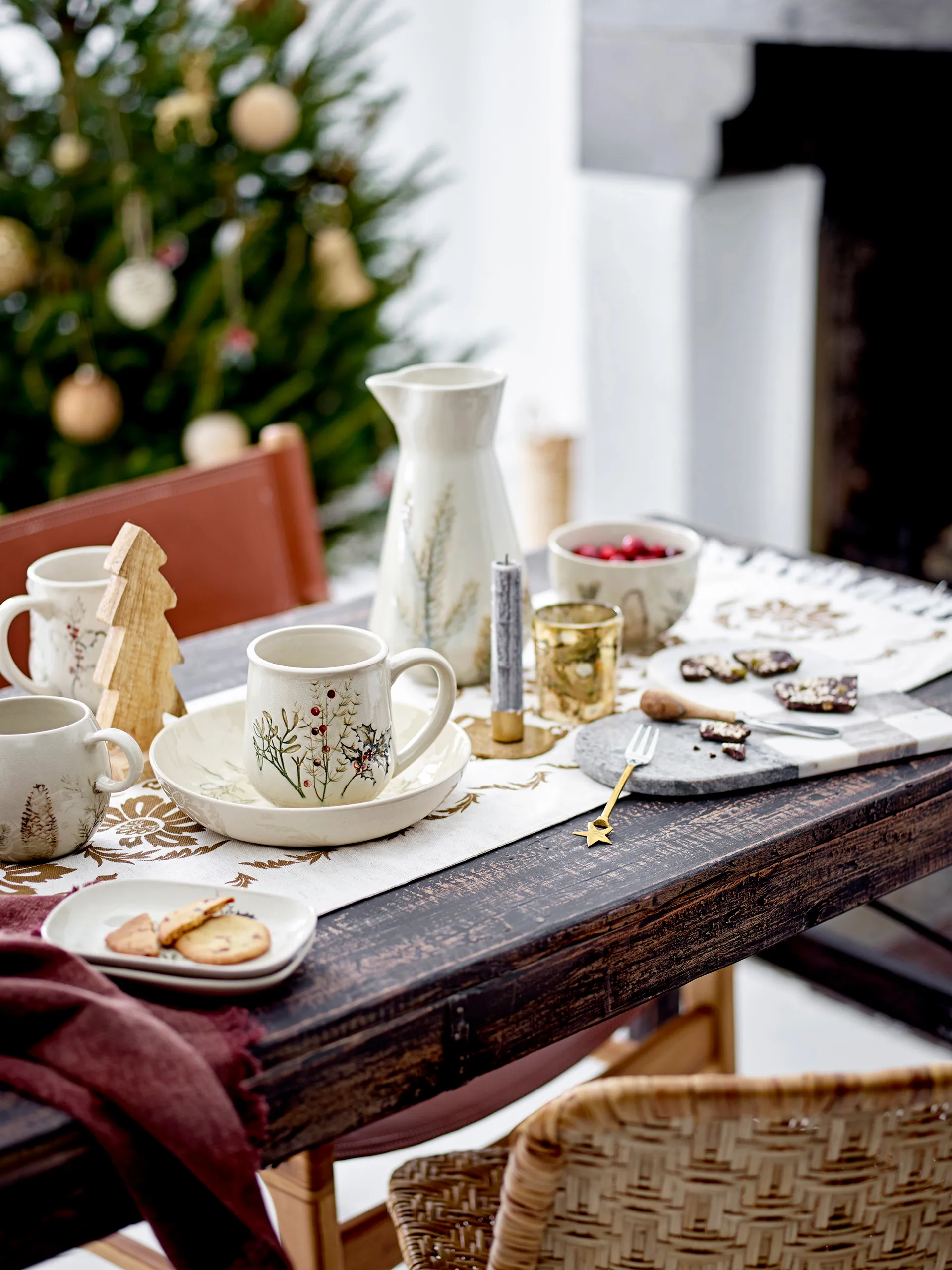 Georgette jälkiruokahaarukka 4-pakkaus, Messinki-ruostumaton teräs Bloomingville