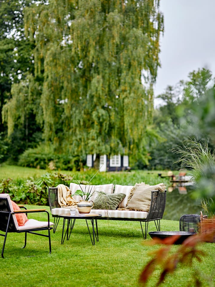 Hampton lounge-nojatuoli 68 x 71 x 76 cm, Musta-beige Bloomingville